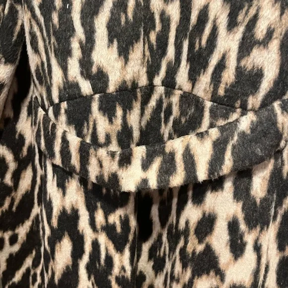 Plush Sophisticated Animal LS Leather/Outerwear Animal Print Coat - Picture 11 of 11